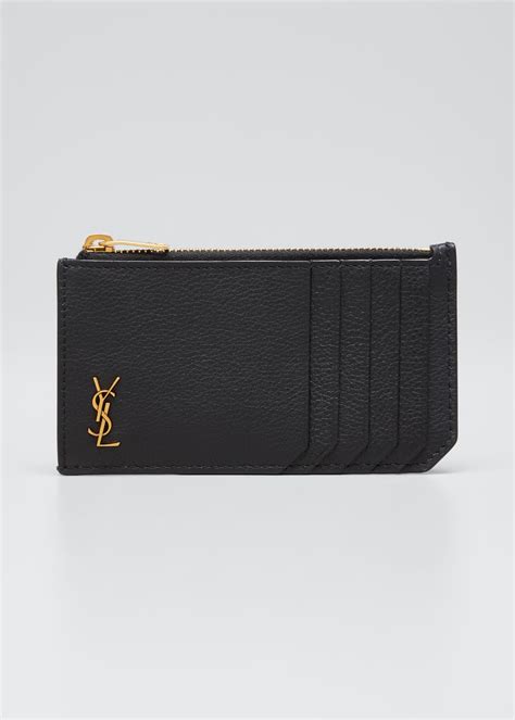 ysl tiny monogram credit card wallet|ysl zip wallet.